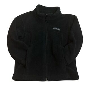 Toddler Boy And Girl Columbia Fleece Jacket Size 2T Black Cozy and Warm